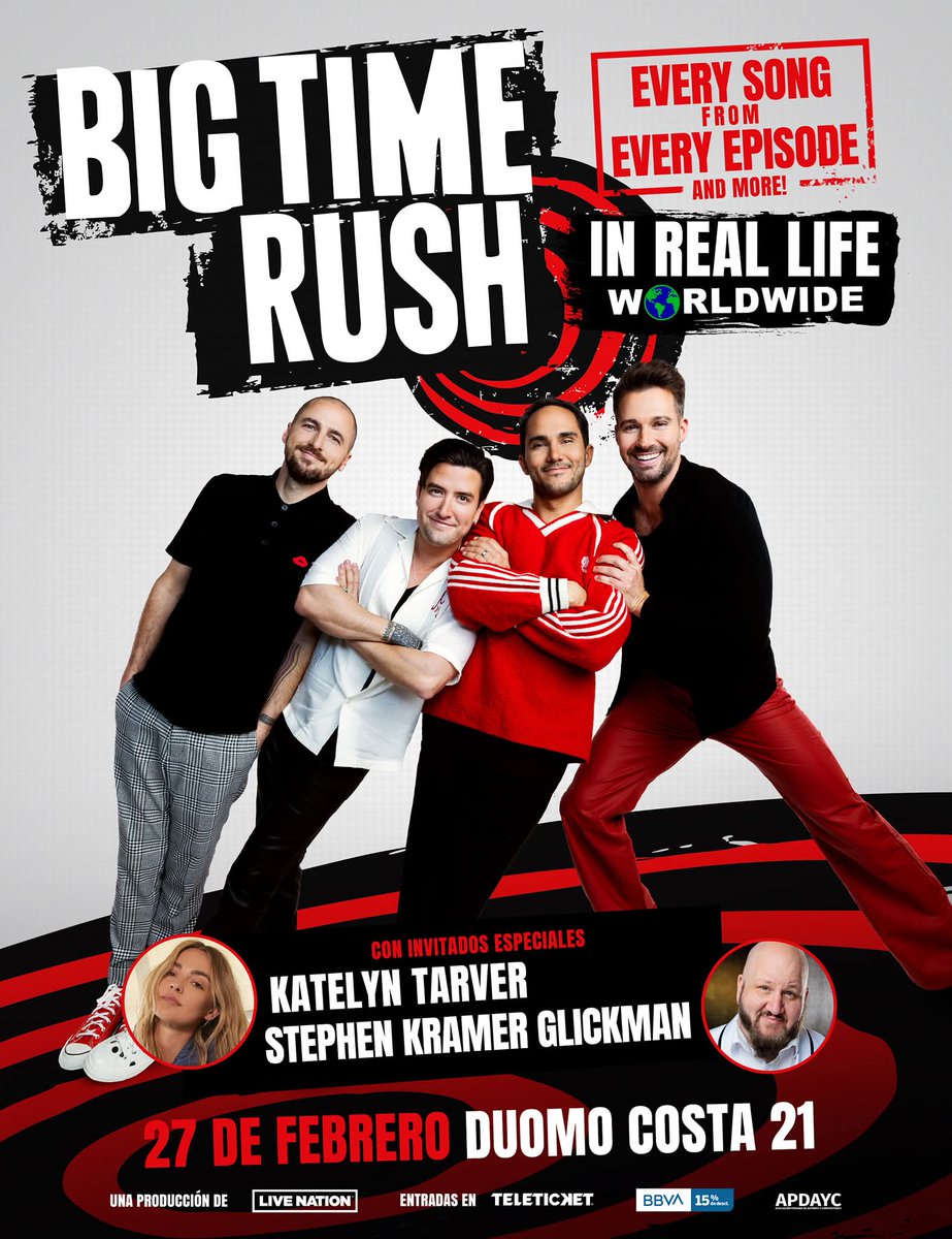 Big Time Rush regresa a Lima este 27 de febrero en el Duomo, Costa 21, con su gira mundial “In Real Life Worldwide”
🎟️ Preventa BBVA con 15% dscto: 27 de agosto – 11 a.m. en Teleticket 
🎟️ Venta general: 29 de agosto – 10 a.m. en Teleticket