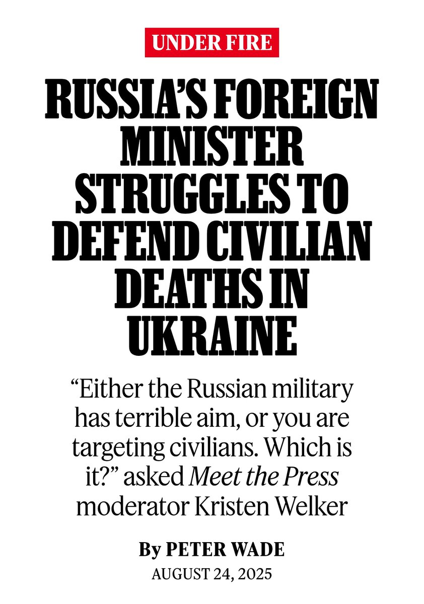 When even Lavrov struggles, you know the crimes are too big to hide.