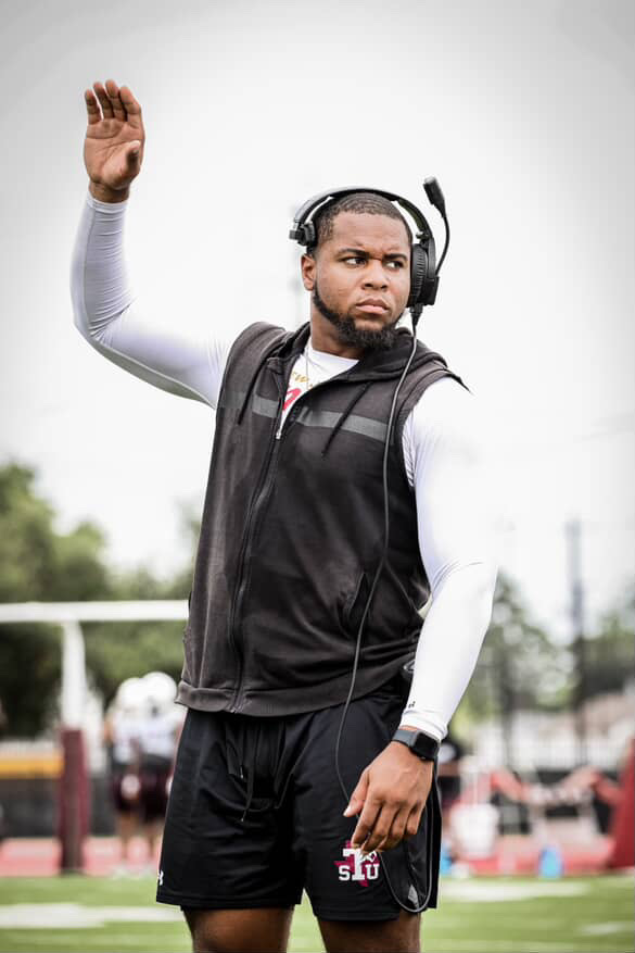 <a href="/DaviusRichard/">Davius Richard</a> <a href="/CoachLScott70/">Larry Scott</a> <a href="/coleman5elijah/">Coach Elijah Coleman</a> <a href="/HUBISONFOOTBALL/">HOWARD FOOTBALL</a> <a href="/HUBisonSports/">Howard Athletics</a> <a href="/EsaiasGuthrie/">Coach E6</a> “Things are going to hit the fan more times than not. There’s going to be things that happen and it stresses you out, but you just got to just keep going and just understand that a lot of people would kill to be in a position that we are in right now." <a href="/__Walt2x/">T-Walt</a> <a href="/TXSOTigers/">Texas Southern University (TSU) Athletics</a>