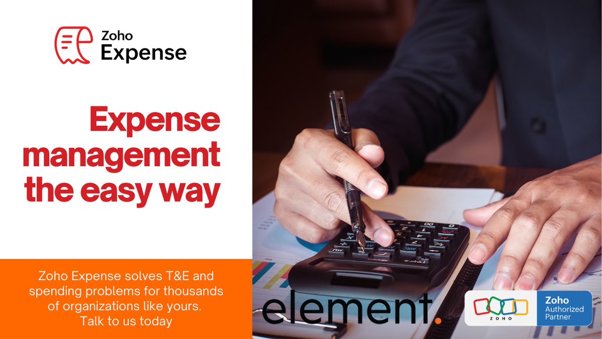 elementtravtech's tweet image. Still tracking expenses manually? That’s time you’ll never get back.

@ZohoExpense  automates employee expense management and reporting.

Let’s chat about how Zoho Expense can save you time and simplify your expense tracking process.

#ZohoExpense #ElementTech #SimplifyWithZoho