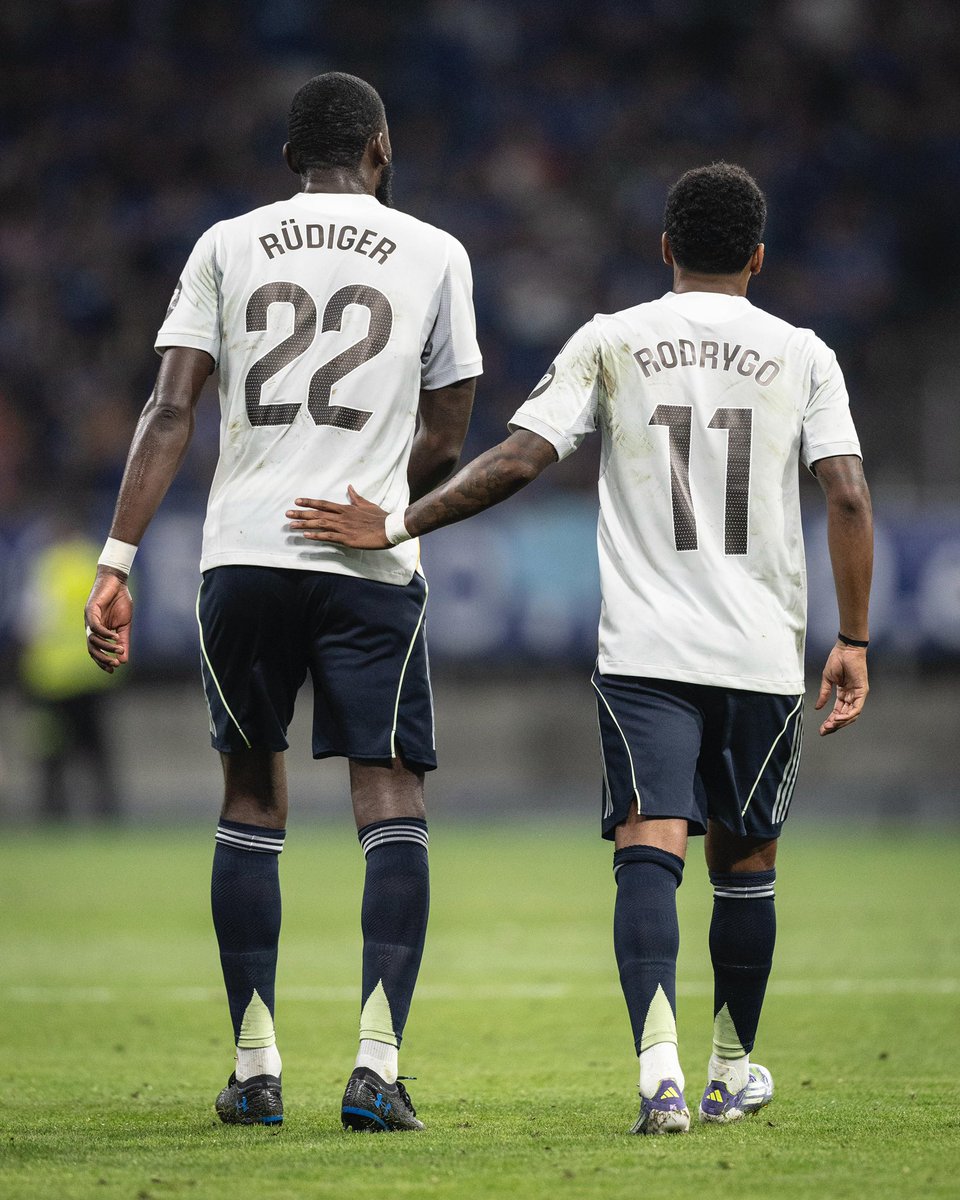 Mates 🤝🏾 <a href="/KMbappe/">Kylian Mbappé</a> <a href="/ToniRuediger/">Antonio Rüdiger</a>
