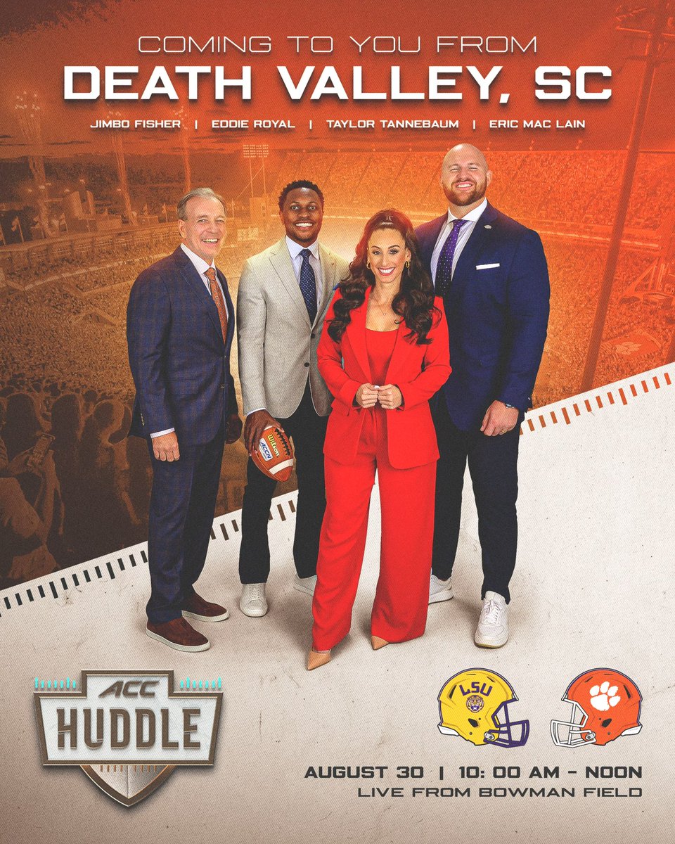 It’s finally time. Week 1 and, WE’RE HEADED TO THE REAL DEATH VALLEY! Come hang out with us on Bowman Field LIVE from 10a - Noon <a href="/accnetwork/">ACC Network</a>