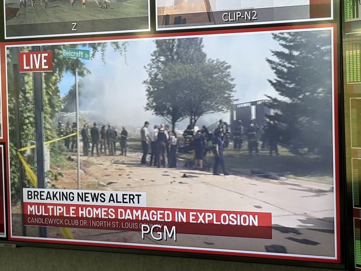We have crews on the ground in North St Louis County. Multiple homes have been significantly damaged in a large explosion that rattled homes on Candlewyck Club Drive.  We are live on ⁦<a href="/KMOV/">KMOV</a>⁩ with this developing story.  We know Spire is en route.