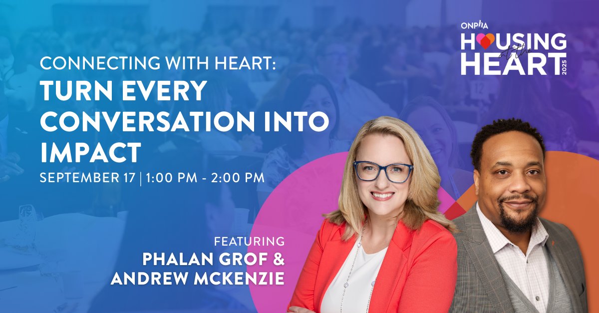 What if every conversation at the 2025 ONPHA Conference could spark something bigger? Join us for Connecting with Heart, and learn how leadership skills can turn chats into connections that last.

🗓 Wednesday, Sept. 17
🎙 With Phalan Grof, PCC
🔗 bit.ly/4lOsx8K