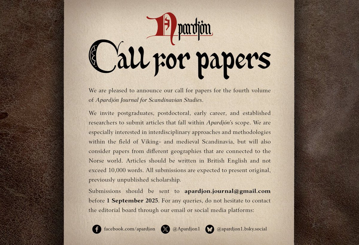 Apardjón Journal for Scandinavian Studies tweet media