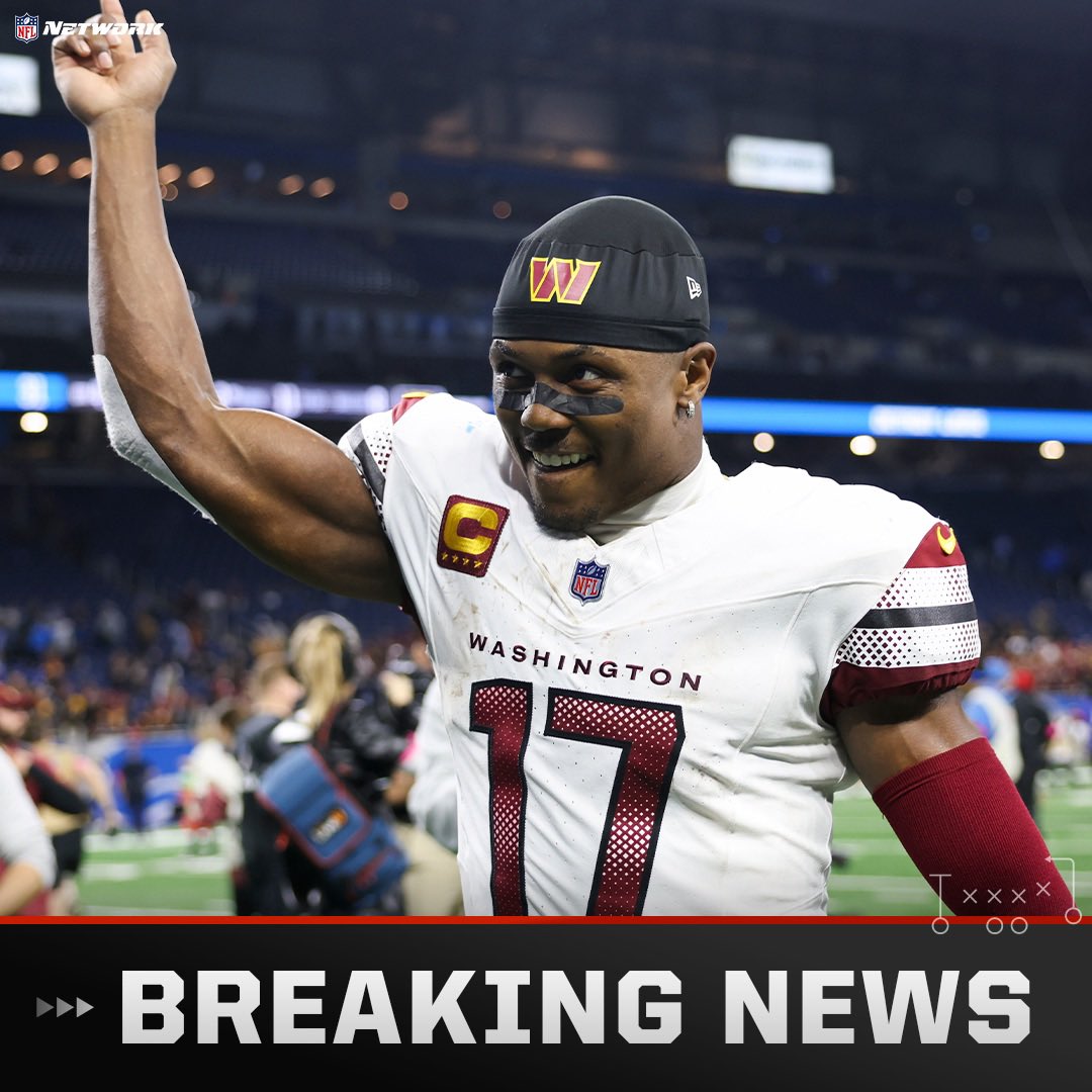 TomPelissero's tweet image. For the #Commanders and two-time Pro Bowl WR Terry McLaurin, it’s a three-year extension worth up to $96 million. 

Thirteen days from the opener, McLaurin is back in the fold, and now signed through 2028.