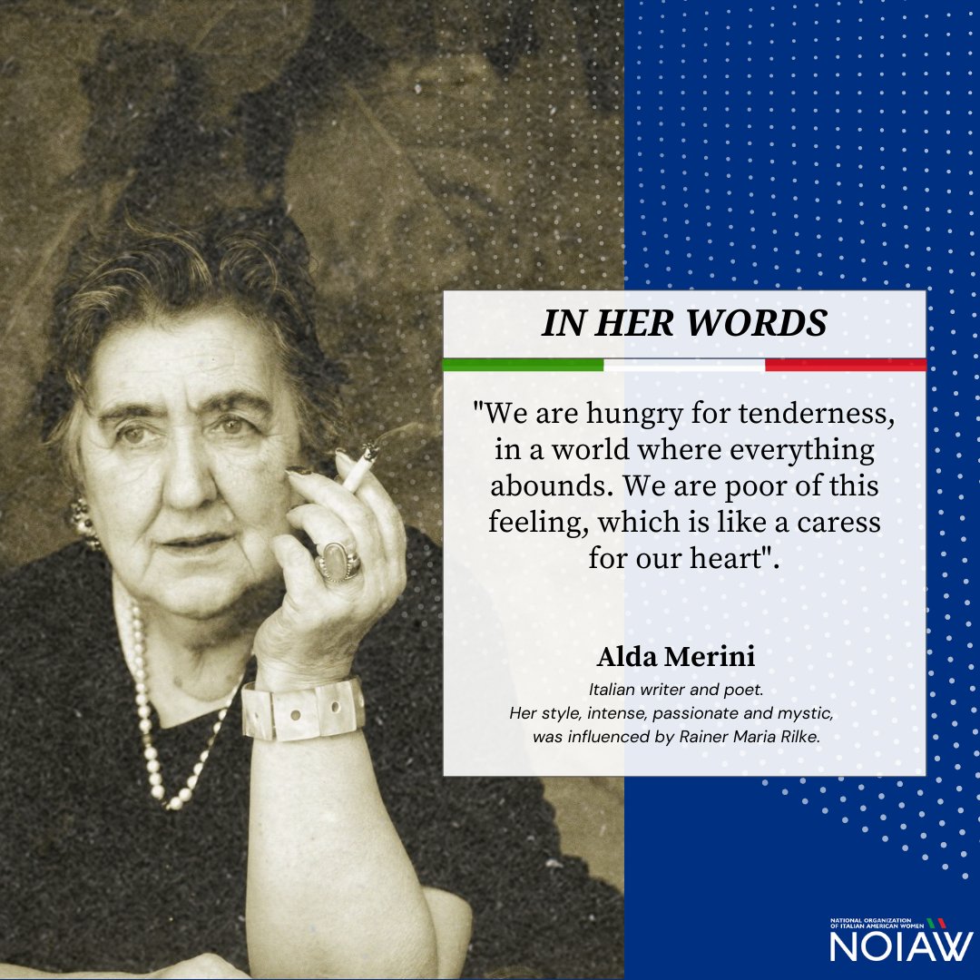 "We are hungry for tenderness, in a world where everything abounds. We are poor of this feeling, which is like a caress for our heart".

Alda Merini

#InHERwords #empowerHER