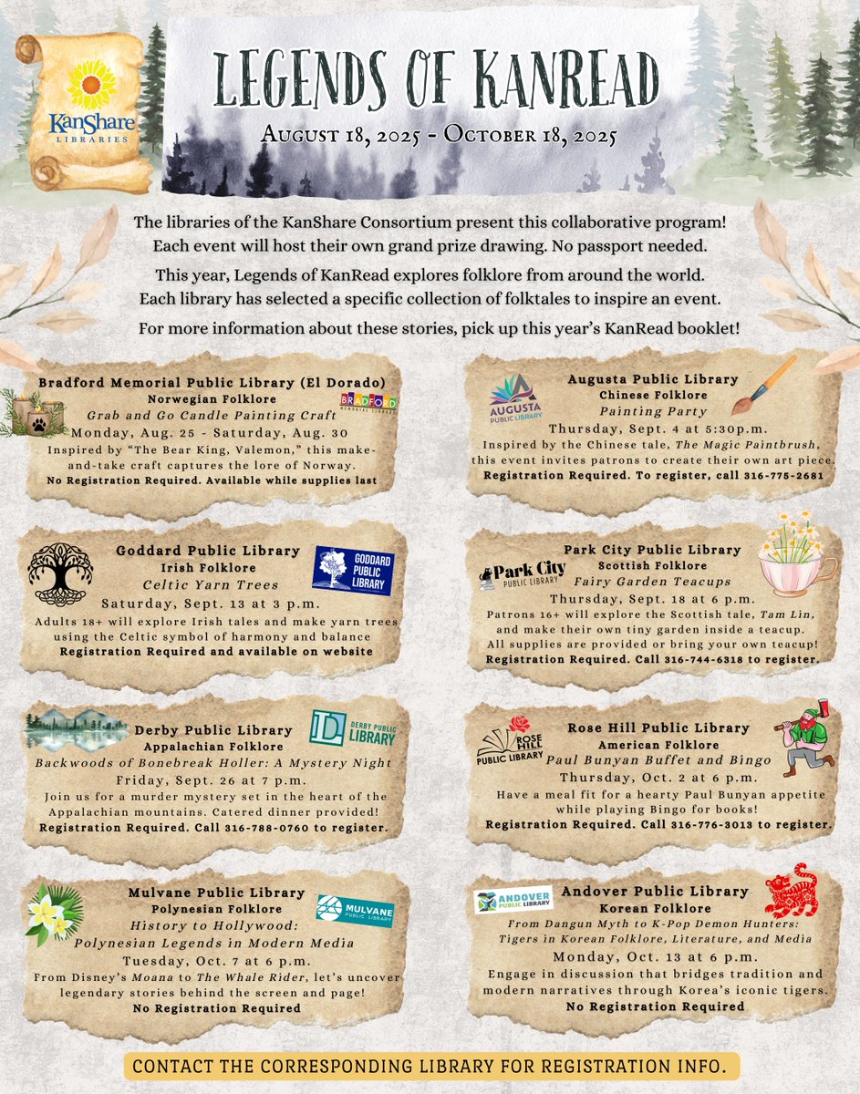 ElDoradoLibrary's tweet image. It&apos;s time for the first event of KanRead here at Bradford!

Our Grab and Go Candle Painting Crafts inspired by the Norwegian folktale, &quot;The Bear King, Valemon&quot; are now available for pickup at the front desk! Each craft kit also comes with a version of the story to add to the fun!