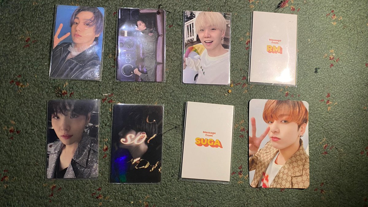 WTS | WANT TO SELL
Photocard BTS ina

✨️ Good Condi
📦 CO Oren 🍊
❌️ Exc Adm
✅️ Keep Event with DP
📩 Dm For Condi
📍 Dki Jakarta | Jakarta Utara

BTS ina Photocard PC JK SUGA JHOPE RM