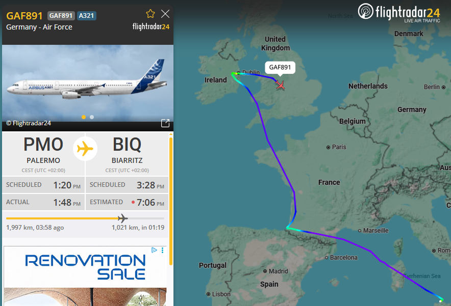 German Airforce having a laugh over Dublin  <a href="/flightradar24/">Flightradar24</a> <a href="/Shauns_Aviation/">Shauns_Aviation🇮🇪✈️</a>