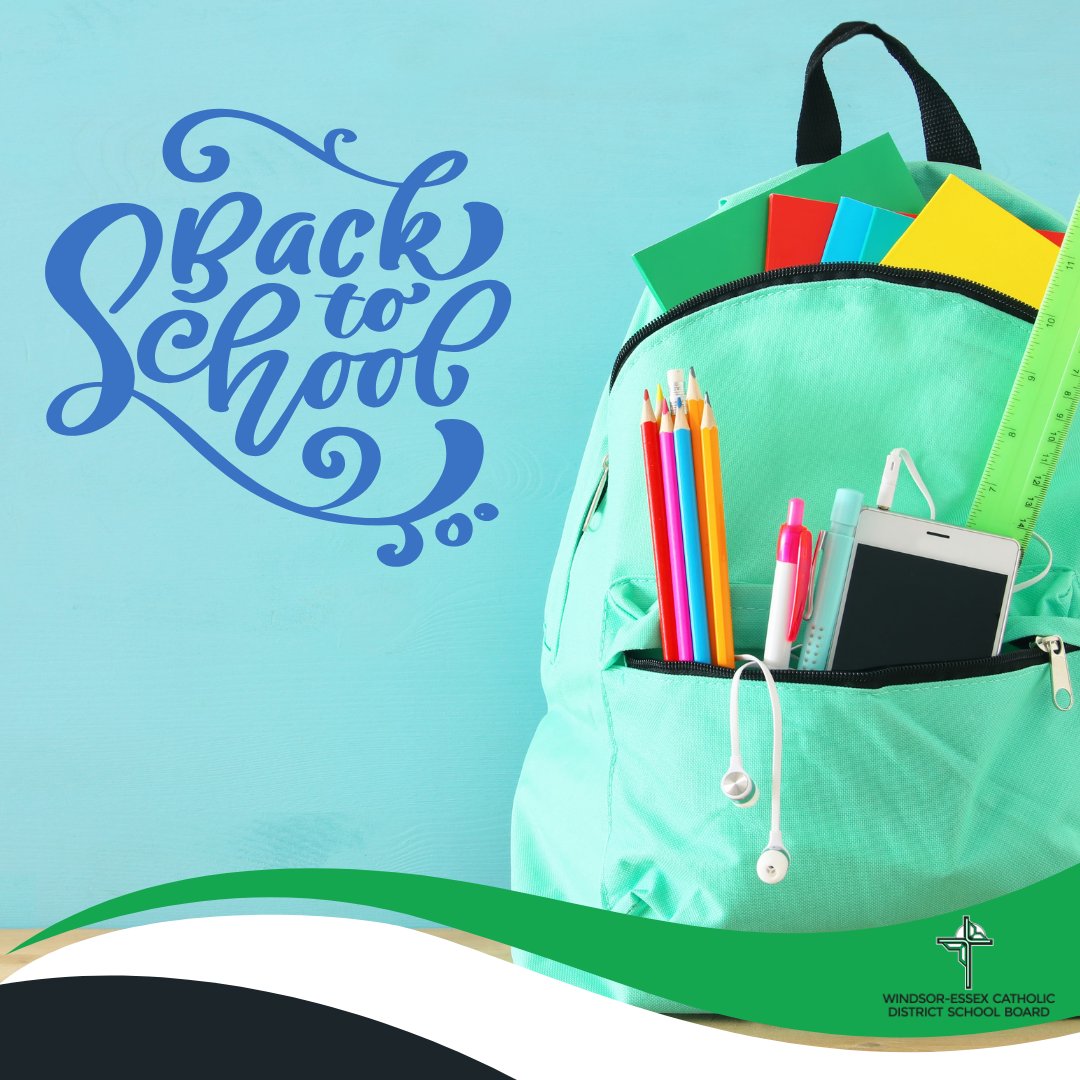 WECDSB's tweet image. It&apos;s back to school time. Wishing all students, teachers, and staff a fantastic first day back. Here&apos;s to a year filled with learning, growth, and success! #BacktoSchool #Elementary #Secondary