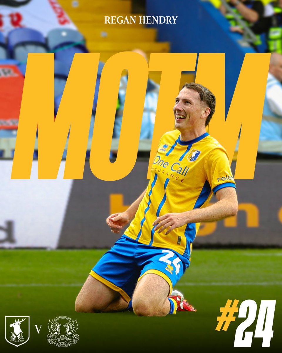Mansfield Town FC (@mansfieldtownfc) on Twitter photo ๐ฅ Your Man of the Match from Saturdayโs thrilling 4-1 win.
๐ Well played, <a href="/reganhendry11/">Regan Hendry</a>
#Stags ๐ก๐ต ๐ฅ Your Man of the Match from Saturdayโs thrilling 4-1 win.
๐ Well played, <a href="/reganhendry11/">Regan Hendry</a>
#Stags ๐ก๐ต