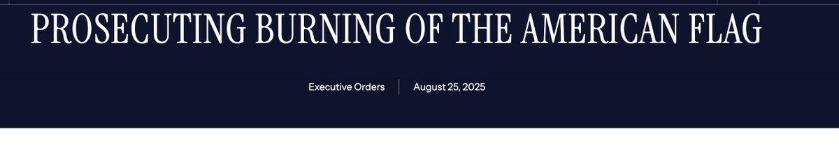 Trump EO making flag burning a crime does NOT make it a crime.
Burning a flag is still constitutionally protected. But if flag burning goes along with criminal conduct -imminent threat, fighting words, hate crimes, nuisance -the conduct can be prosecuted

That's always been true