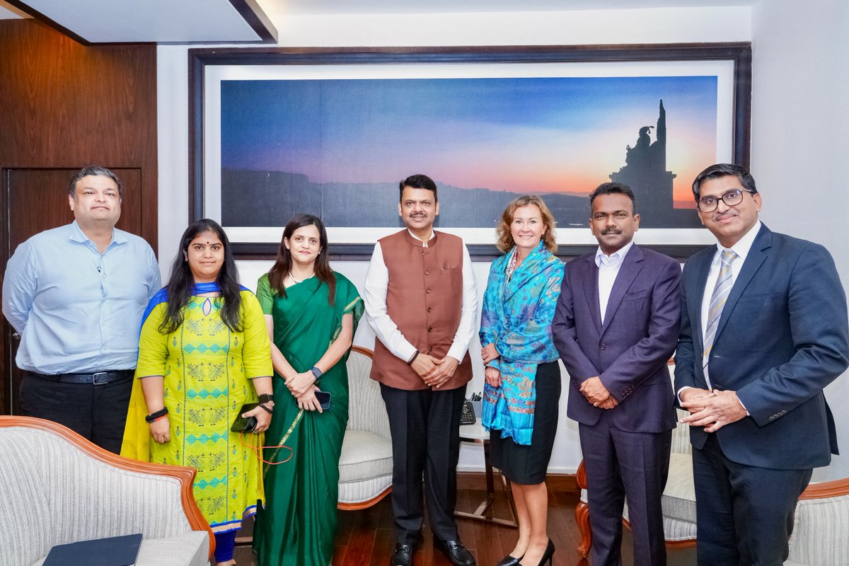 Glad to welcome and interact with Ms. Helena Hedblom, President and CEO of Epiroc AB, at my official residence in Mumbai today.
I appreciate their presence in Maharashtra since a long time.

We had a productive discussion on advancing the mining and technology sectors and mining