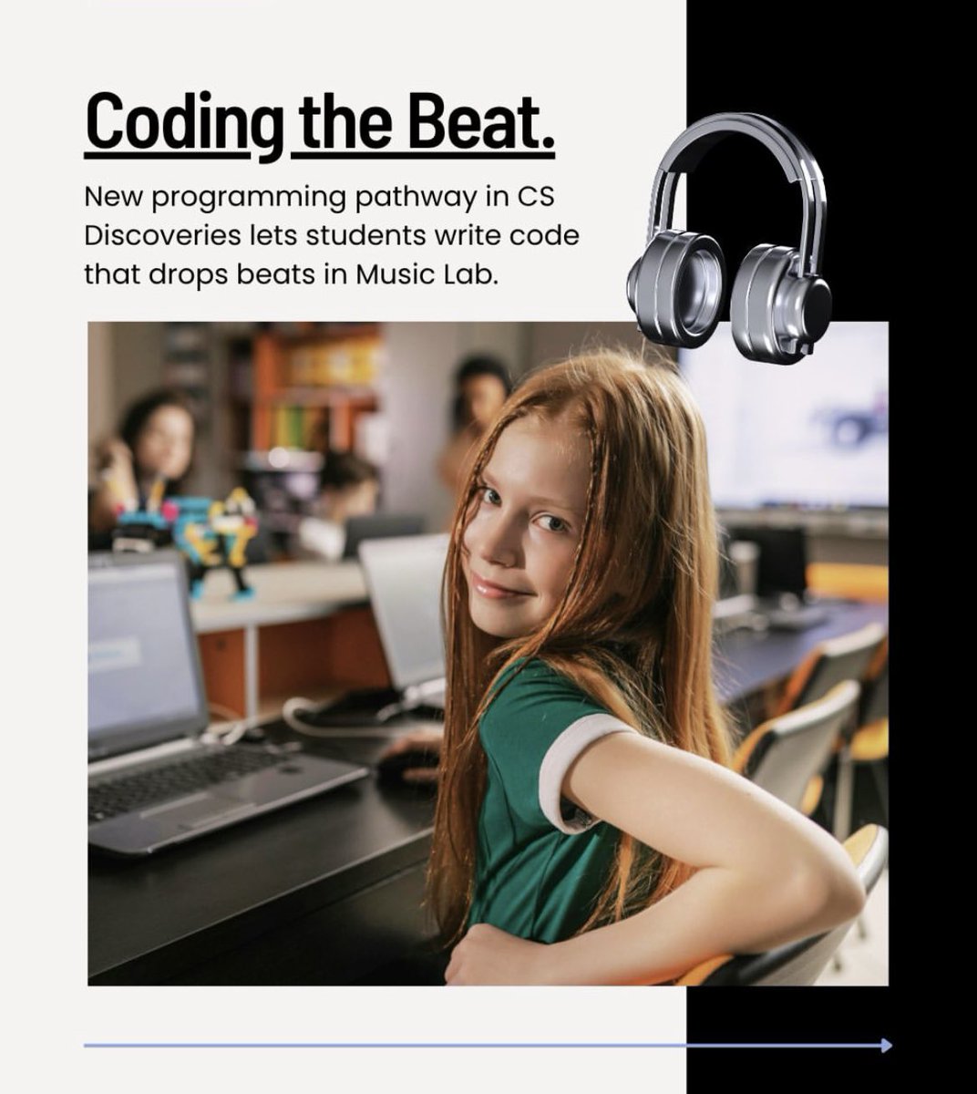 GeneracionCode's tweet image. ¡Atención a todos los amantes de la música!
Esta lección permite a los estudiantes mezclar ritmos mientras dominan las variables. Entra en el currículo completo de programación de CS Discoveries de @codeorg y anímate a codificar el ritmo.