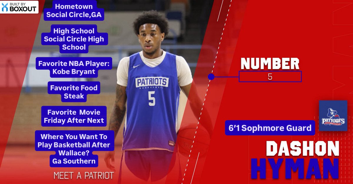 Patriots Nation things to know about Sophomore Guard <a href="/DashonHyman/">Dashon Hyman</a> 🔴⚪️🔵