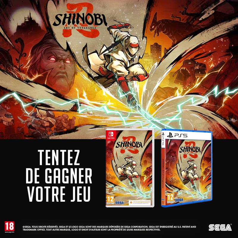 Micromania-Zing (@micromania_fr) on Twitter photo Rendez-vous le 29 août pour la sortie de Shinobi: Art of Vengeance sur PS5 et Nintendo Switch ! Pour l'occasion, on vous propose de remporter un jeu ⤵️
🇯🇵 Like, RT & Follow <a href="/Micromania_Fr/">Micromania-Zing</a>
🇯🇵 Mentionner en réponse un ami avec #MicromaniaShinobi
TAS dans 7 jours 🔥 Rendez-vous le 29 août pour la sortie de Shinobi: Art of Vengeance sur PS5 et Nintendo Switch ! Pour l'occasion, on vous propose de remporter un jeu ⤵️
🇯🇵 Like, RT & Follow <a href="/Micromania_Fr/">Micromania-Zing</a>
🇯🇵 Mentionner en réponse un ami avec #MicromaniaShinobi
TAS dans 7 jours 🔥
