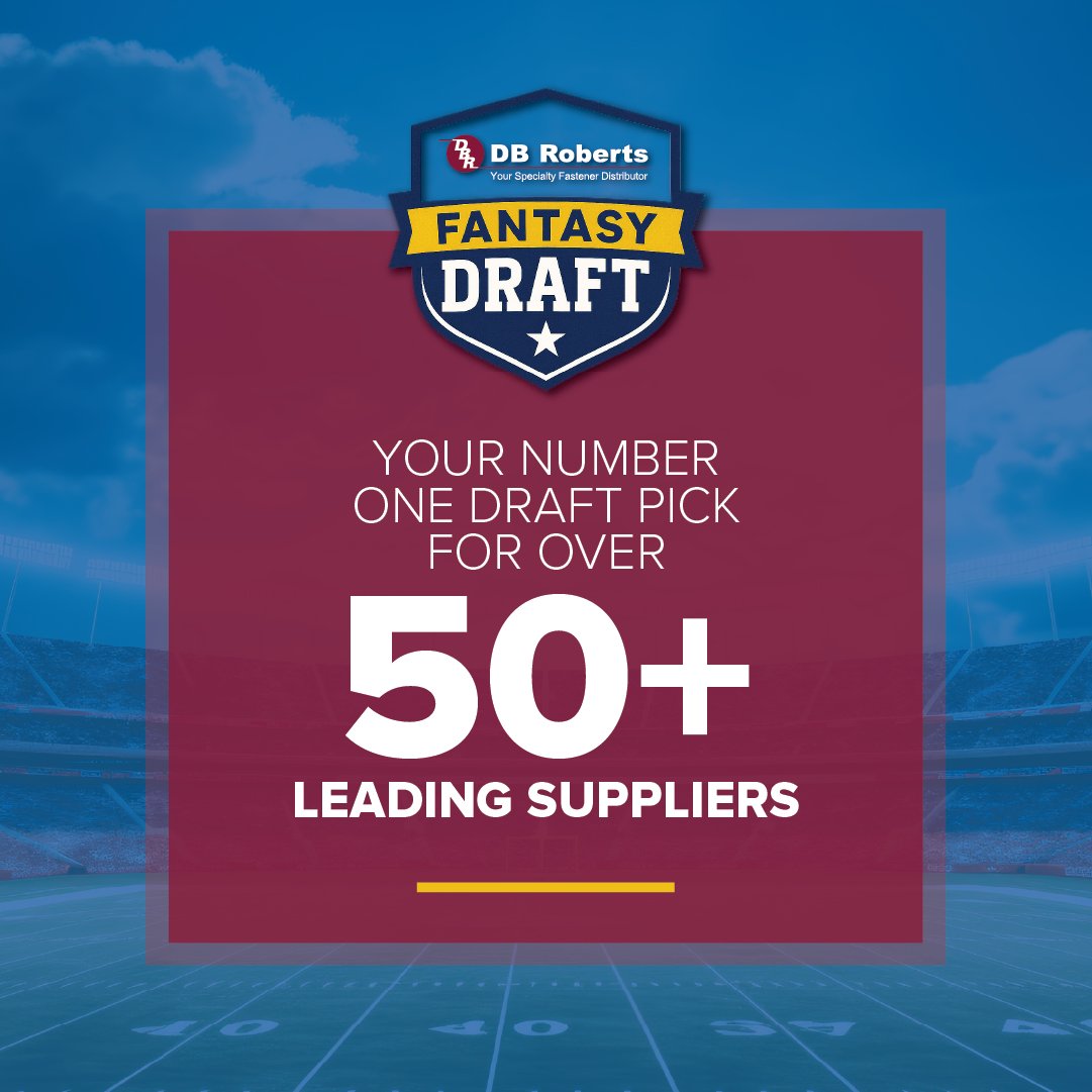 DBRobertsCo's tweet image. For decades, we’ve been the go-to distributor, offering products from 50+ top manufacturers. From fasteners to industrial hardware, we&apos;ve got every position covered.
 
Build your dream team with DB Roberts and take your project all the way to the end zone!
 
#DBRoberts #Fasteners