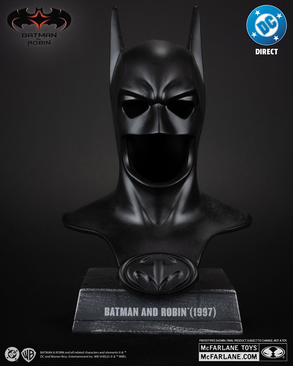 mcfarlanetoys's tweet image. Batman™ 1:3 Scale Cowl Replica based on the Batman &amp;amp; Robin™ film launches for pre-order SEPTEMBER 2nd at select retailers!

#McFarlaneToys #DCDirect #Batman #BatmanAndRobin #DCComics #BatmanDay