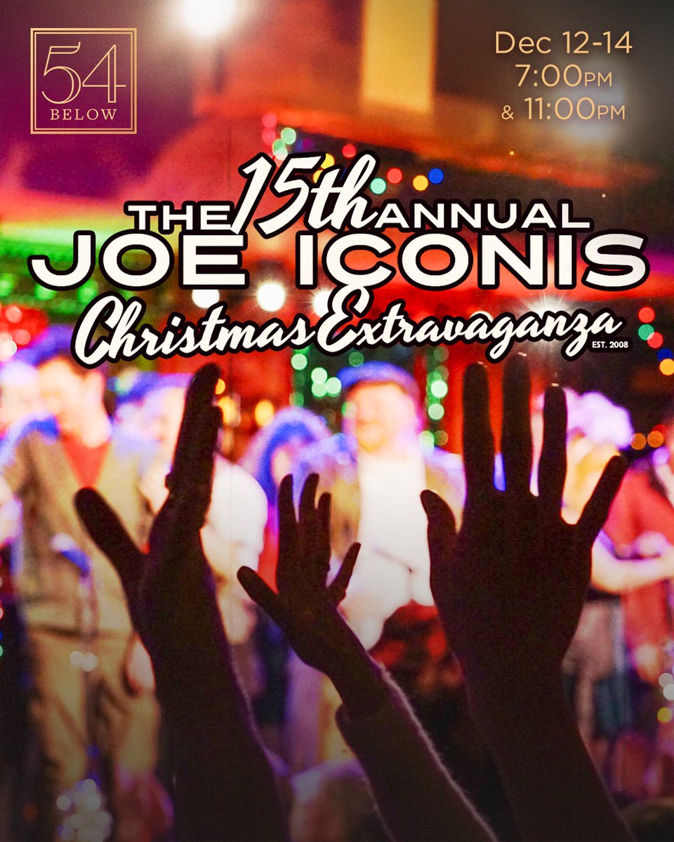 54 Below (@54below) on Twitter photo #JustAnnounced! Tony nominee <a href="/MrJoeIconis/">Joe Iconis</a> is BACK for his 15th annual Christmas Extravaganza! The Be More Chill creator & his merry band will ring in the season as only they can. Don't miss the hap-hap-happiest holiday hoedown ever! Presale & more at 54below.org/JoeIconisChris… #JustAnnounced! Tony nominee <a href="/MrJoeIconis/">Joe Iconis</a> is BACK for his 15th annual Christmas Extravaganza! The Be More Chill creator & his merry band will ring in the season as only they can. Don't miss the hap-hap-happiest holiday hoedown ever! Presale & more at 54below.org/JoeIconisChris…
