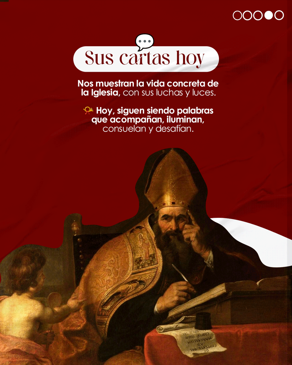 💌 Agosto con A de Agustín | ✉️ “Las Cartas”: consejos del alma para el alma

San Agustín escribió más de 270 cartas, dirigidas a obispos, laicos, mujeres consagradas, paganos, herejes… Cada destinatario encontraba en su palabra escucha, orientación y ternura pastoral.

🤝 Sus