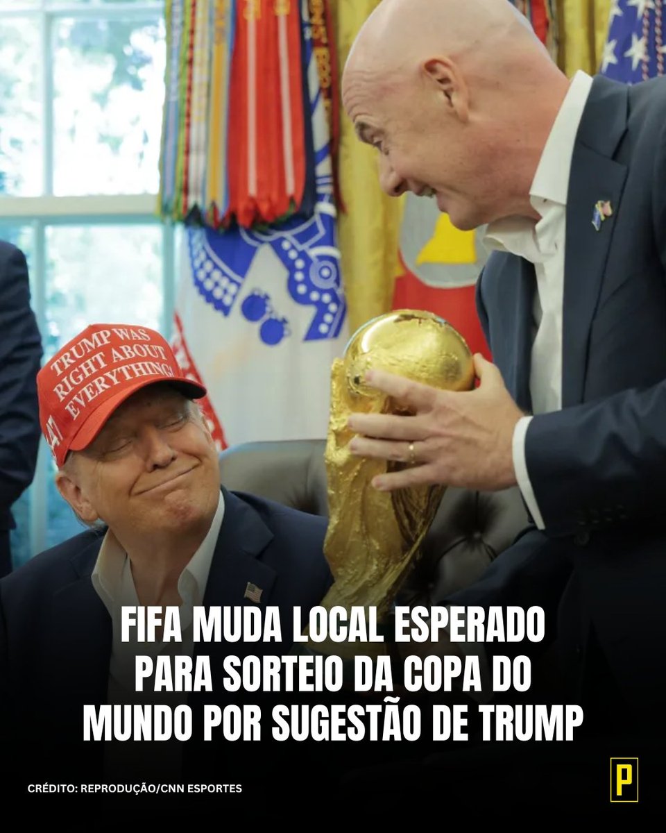 Junto com Donald Trump, Gianni Infantino anunciou o local do sorteio da Copa do Mundo de 2026 na sexta (22). Porém, ao contrário do que era esperado pela imprensa e pelos envolvidos na organização, a divisão de grupos do torneio será definida em Washington DC, capital dos Estados