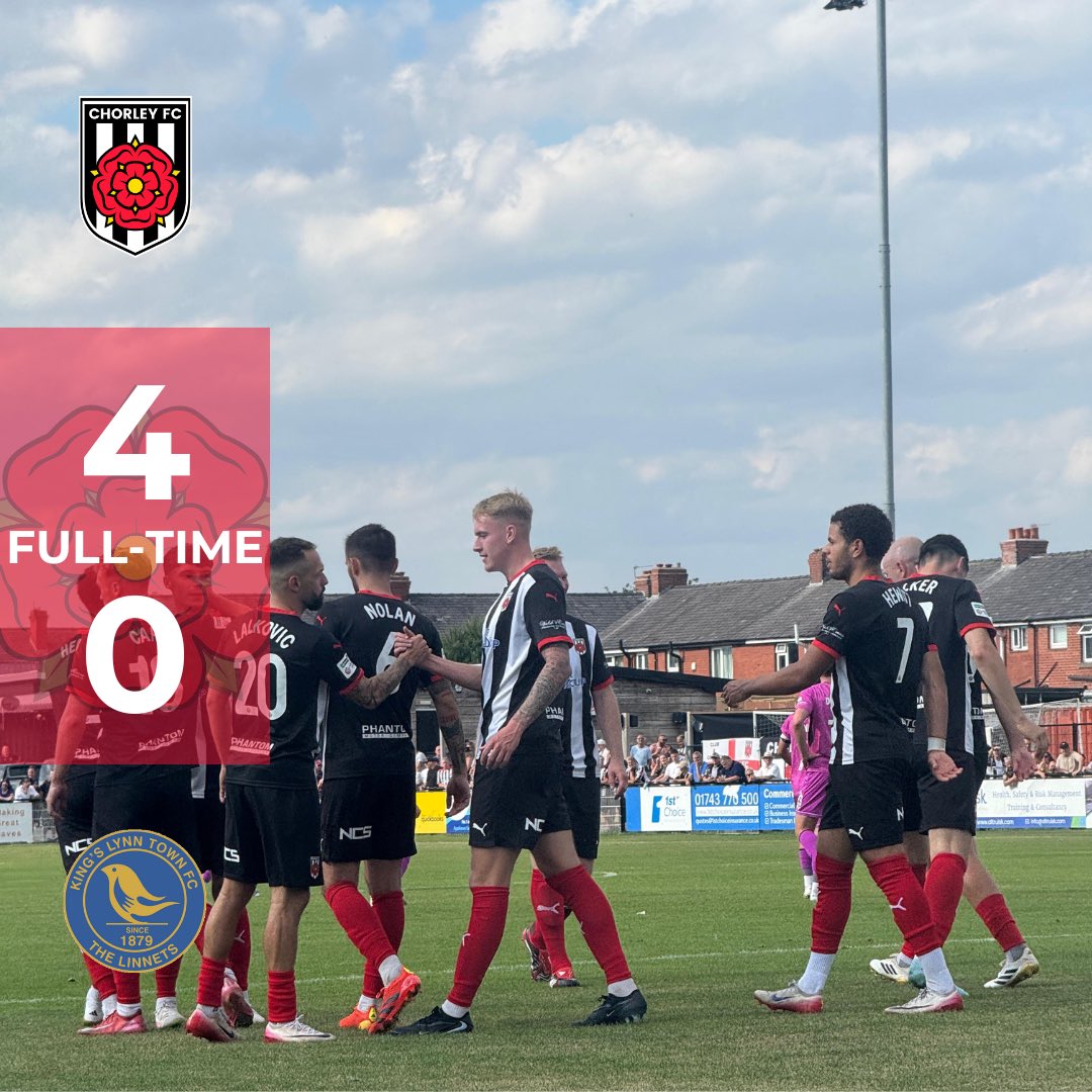 Goals from Calveley, Hewitt, Ibbitson and Ellis round off an excellent afternoon for the Magpies who remain unbeaten. GET IN!

#WeAreChorley