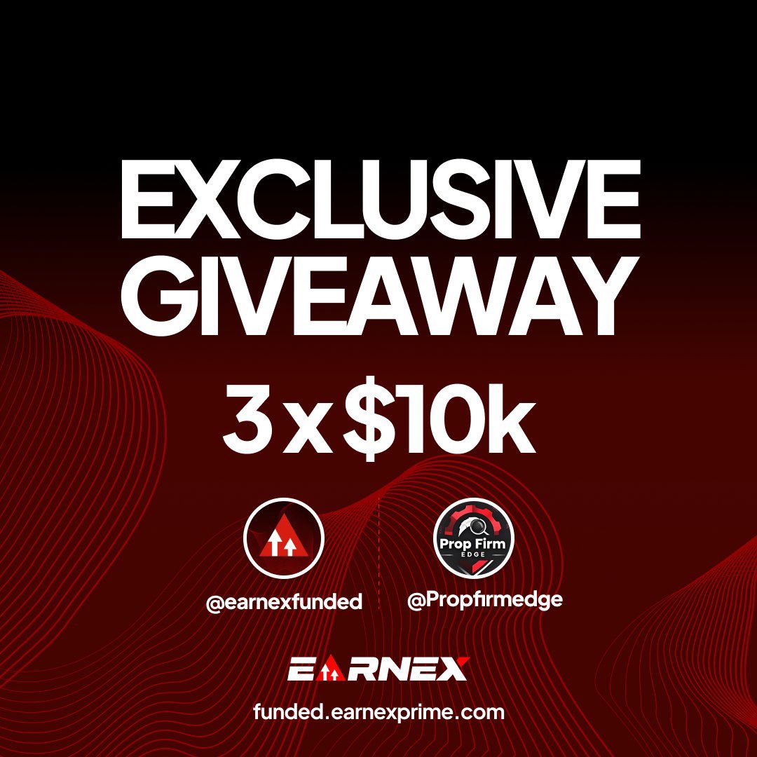 Prop Firm Edge (@propfirmedge) on Twitter photo 🚨 EXCLUSIVE GIVEAWAY – Win 3 x $10K Accounts 🚨
We’re giving 3 lucky traders a $10,000 Challenge Account each in collaboration with <a href="/earnexfunded/">Funded By Earnex</a>
How to Enter:
1️⃣ Follow <a href="/Propfirmedge/">Prop Firm Edge</a> <a href="/earnexfunded/">Funded By Earnex</a> <a href="/P7anX/">PlanX</a> & <a href="/ImpactsoulsIN/">Impact souls</a>
2️⃣ Like this post ❤️
4️⃣ Tag 3 trader friends in the 🚨 EXCLUSIVE GIVEAWAY – Win 3 x $10K Accounts 🚨
We’re giving 3 lucky traders a $10,000 Challenge Account each in collaboration with <a href="/earnexfunded/">Funded By Earnex</a>
How to Enter:
1️⃣ Follow <a href="/Propfirmedge/">Prop Firm Edge</a> <a href="/earnexfunded/">Funded By Earnex</a> <a href="/P7anX/">PlanX</a> & <a href="/ImpactsoulsIN/">Impact souls</a>
2️⃣ Like this post ❤️
4️⃣ Tag 3 trader friends in the