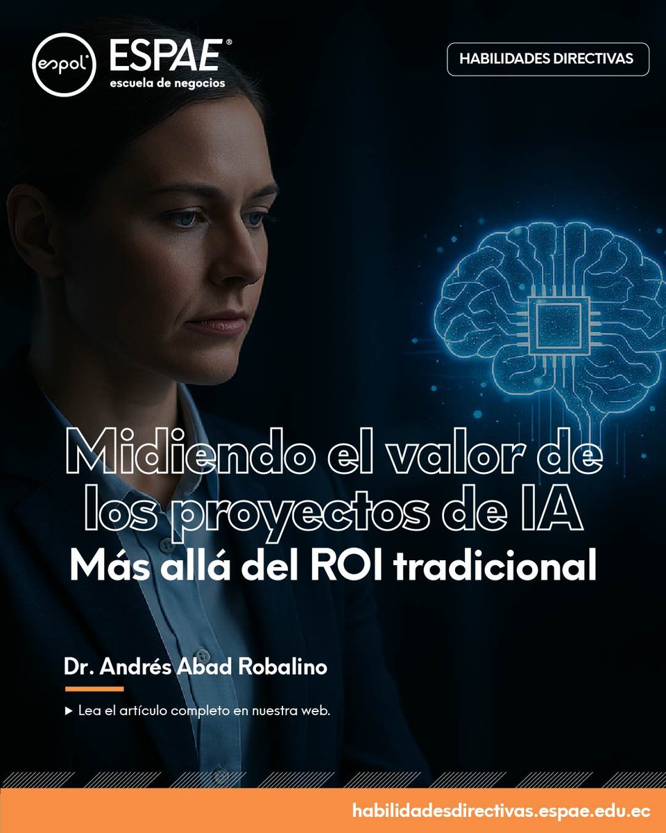 🤖 El 75% de los proyectos de #IA no generan valor.

¿El problema? No está en la tecnología, sino en cómo medimos su impacto.

Descubre en el #BlogESPAE por qué el #ROI tradicional no basta y qué nuevas métricas usar.

👉bit.ly/BlogROIparaAI