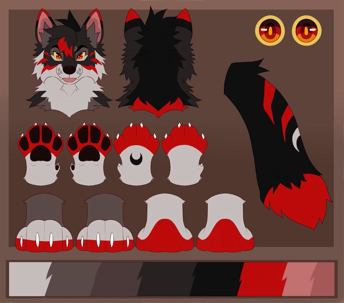 A wolf partial design for today!