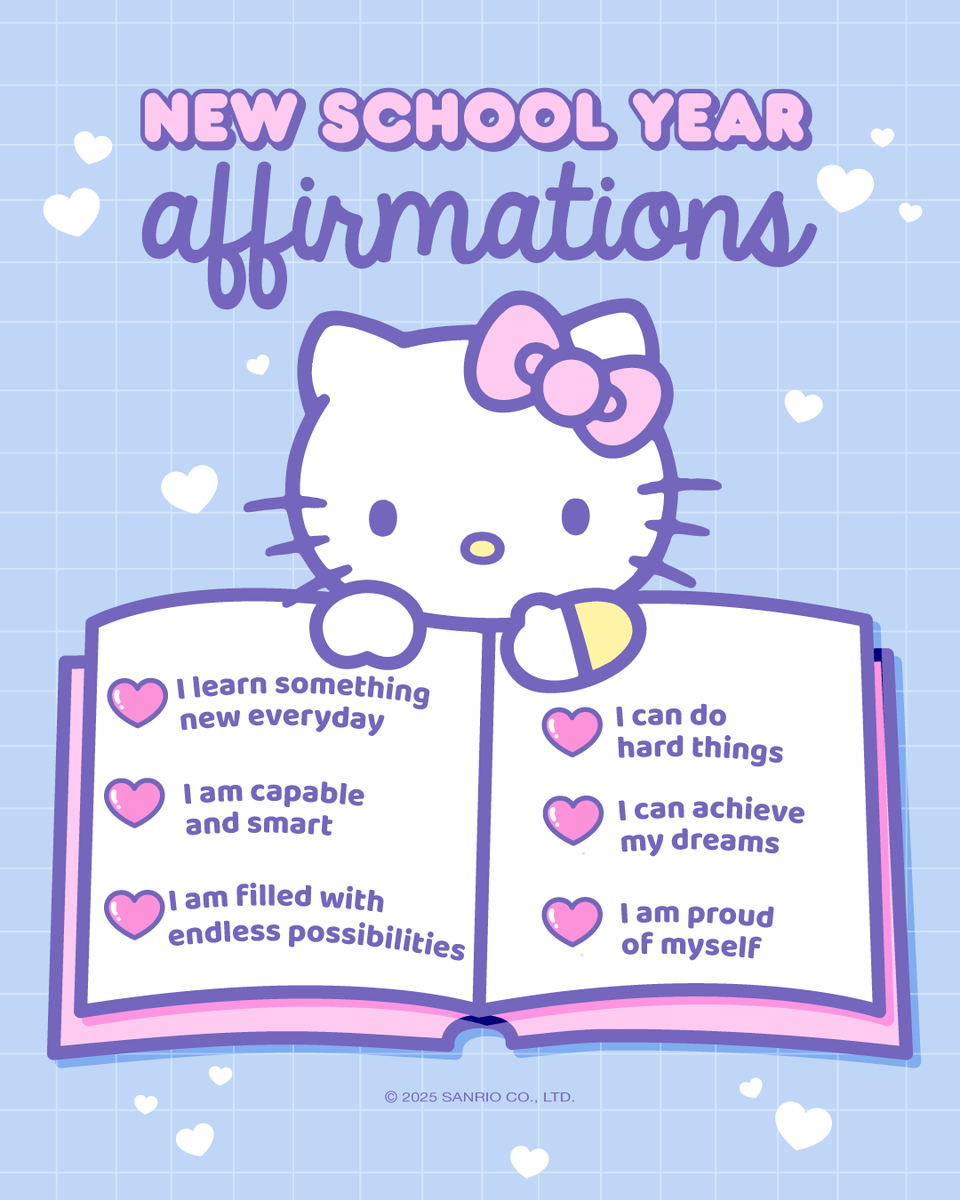 hellokitty's tweet photo. #WellnessWednesday: Believe it and achieve it! Tag your school bestie 💕📖 https://t.co/enTEPqKOqy