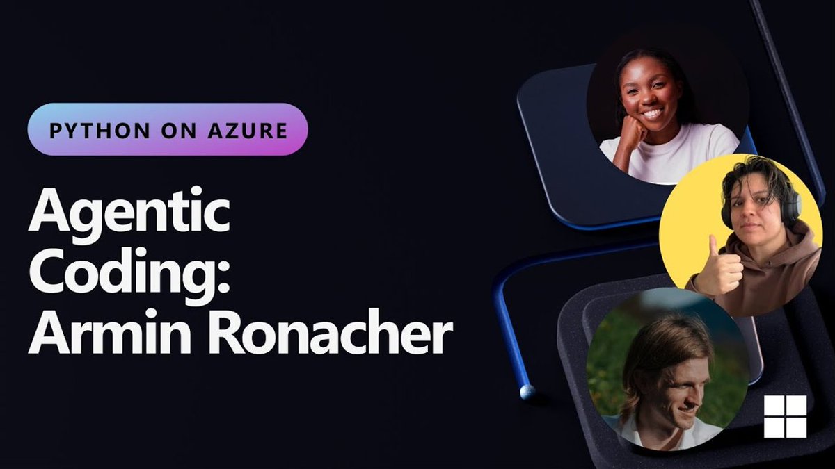 Join us for the very first episode of a new show 'Python on Azure!' We talk to Armin Ronacher (<a href="/mitsuhiko/">Armin Ronacher ⇌</a>), the creator of Flask and Jinja, about agentic coding, AI tools, and all things AI + dev ecosystem he has on his mind. 🎥 msft.it/6011skYKX