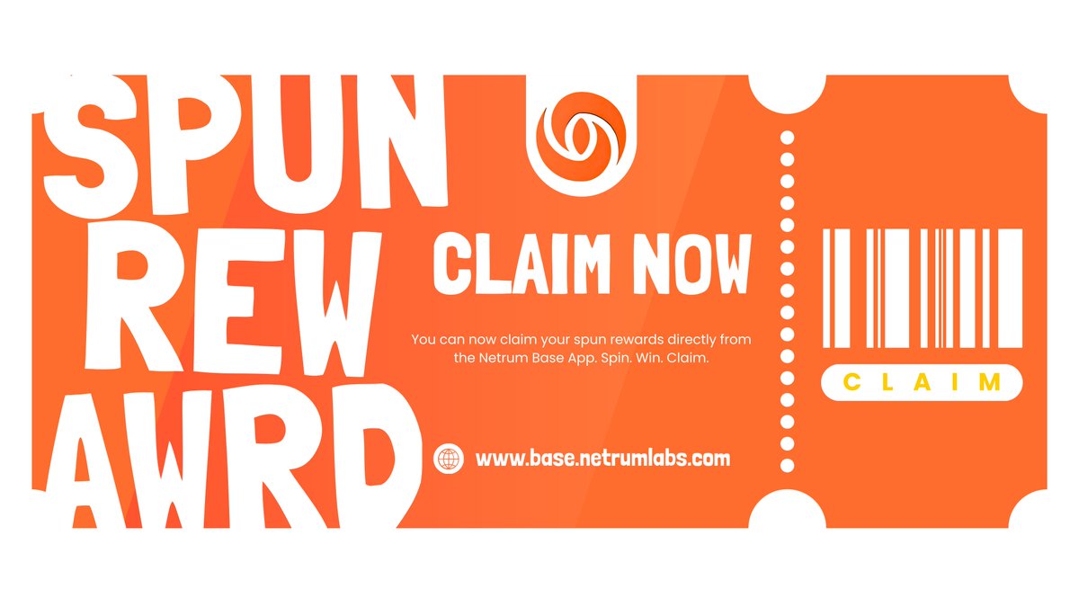 netrum_ai's tweet image. The Netrum @baseapp just got better.
From today, you can now claim all your spun rewards directly in the app.
Spin, win, and claim, all in one place.