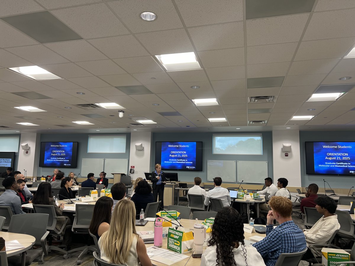 FIUMedicine's tweet image. A warm welcome to the Graduate Certificate in Molecular and Biomedical Sciences 2026 cohort,which starts classes this week.🐾👏   The program is uniquely designed to boost students&apos; qualifications for medical and PA school.
#FIUMed #GCP