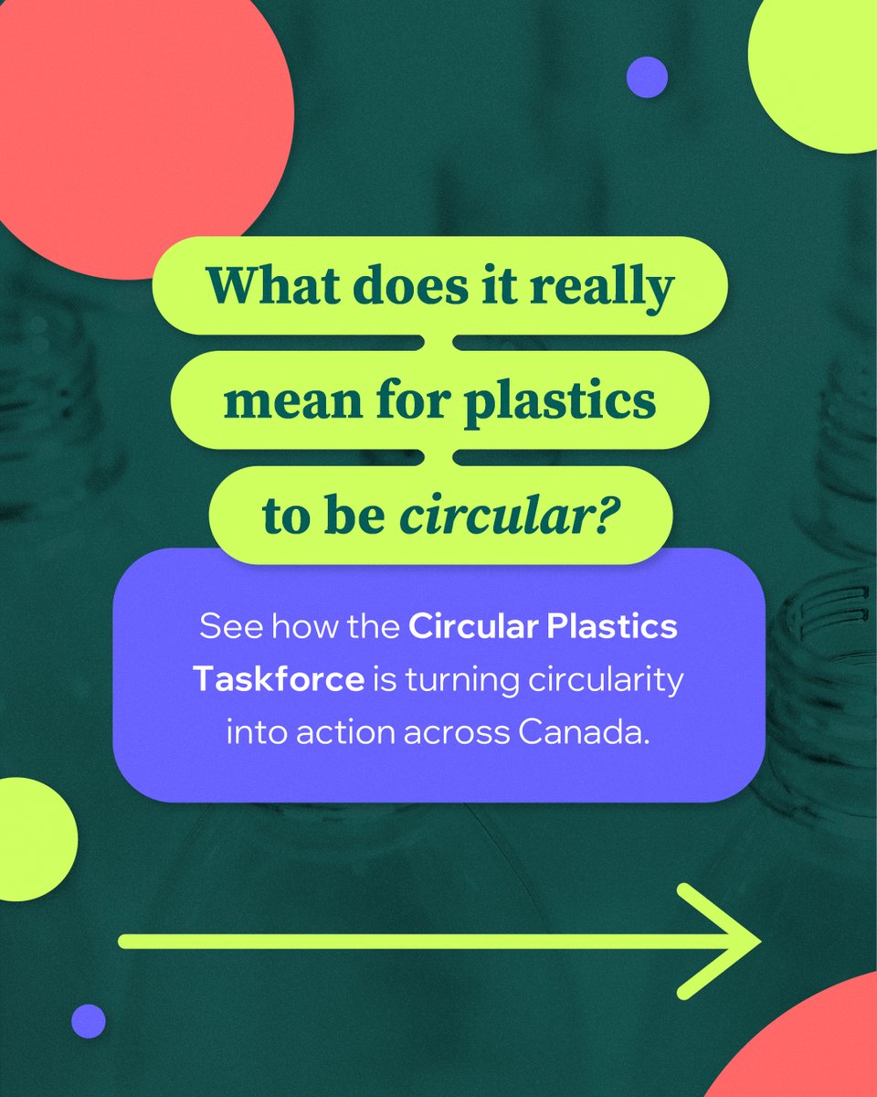 SavePlasticCA's tweet photo. What does a truly circular plastics system look like? The Circular Plastics Taskforce is showing the way — contributing to a more circular plastics economy in Canada. Learn more at https://t.co/whpoRapH79 #CircularPlastics https://t.co/WfiRaXAz1O
