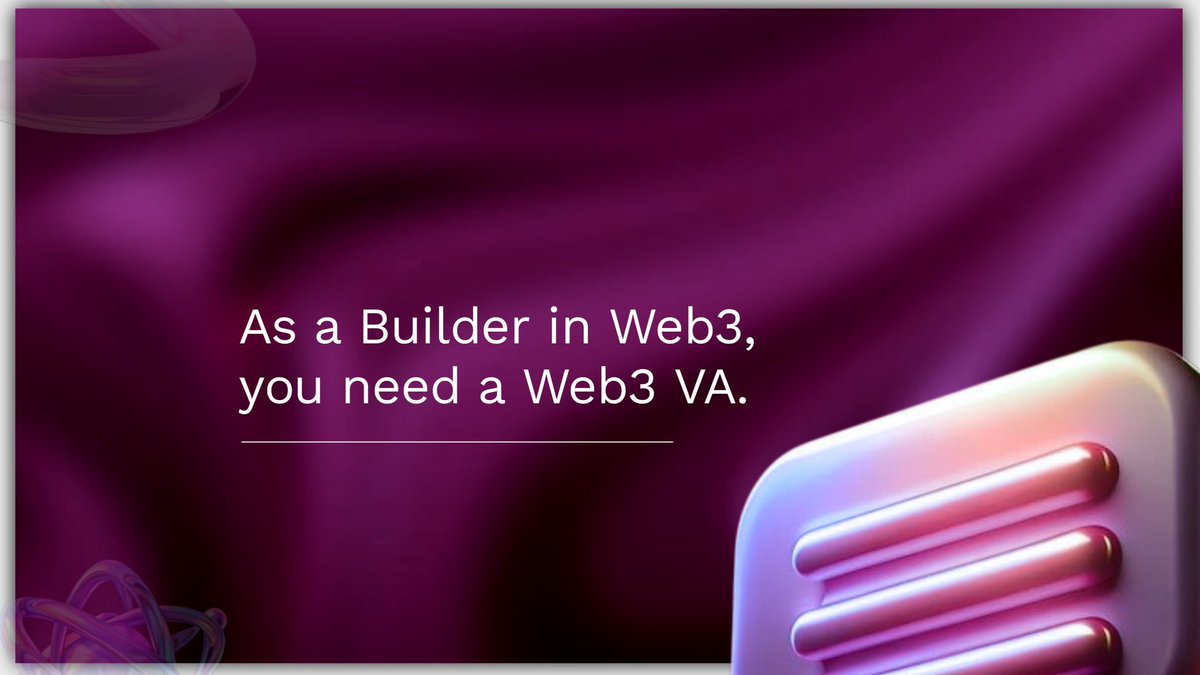 lumora_base's tweet image. Builders in Web3 wear too many hats, community, partnerships, ops, content. 

That’s where a Web3-focused Virtual Assistant comes in.
 
Here’s how I help founders &amp;amp; DAOs scale without burning out 👇.
🧵