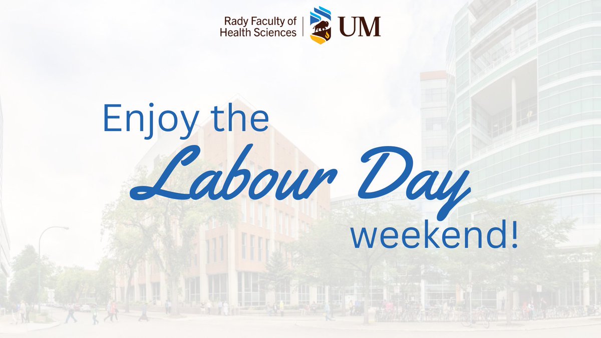 In observance of Labour Day, the PGME office will be closed on Monday, September 1, 2025 and will reopen on Tuesday, September 2, 2025 at 8:00A.M.  

Enjoy the long weekend! 🌞 

#PGME #UManitoba #MedEd #LabourDay #OfficeClosure