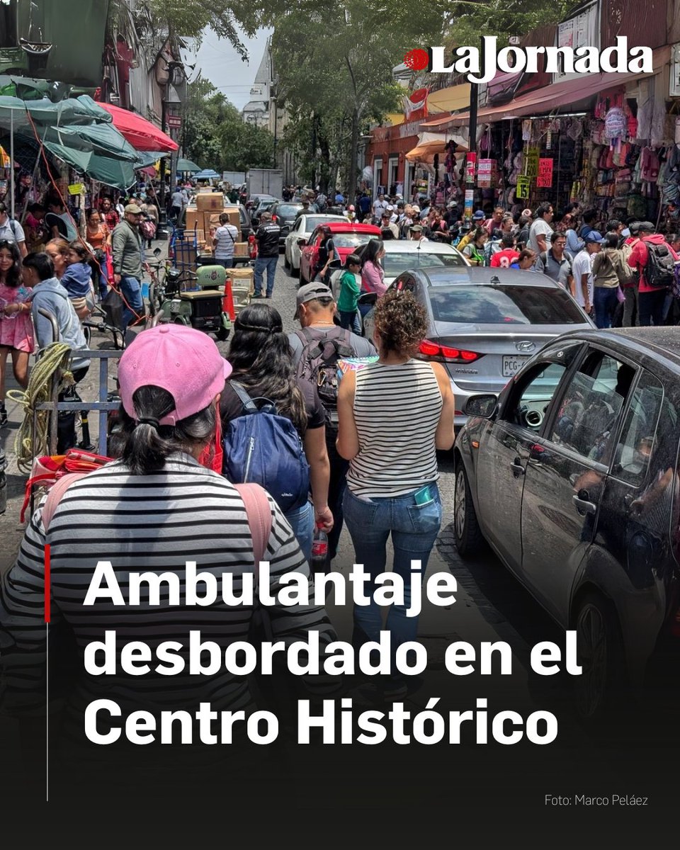lajornadaonline's tweet image. El Centro Histórico enfrenta una saturación por 14 mil comerciantes informales, un aumento de 50% en tres años, según la Plataforma Nacional de Transparencia. Vecinos aseguraron que su vida cotidiana se ha vuelto intolerable, señalan que están “afectados porque la cantidad de…