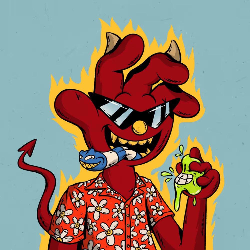 TOXIC TAPES ☠️🍆🧌🧟♀️🌨️📼 (@deadformatmc) on Twitter photo When Eth dumps. “This is fine”
Idle hands are the devils play things. Had to do a <a href="/MALLOWINCo/">Mallow Inc.</a> mash up. The devils are some of my favourite traits. And the mini mash mellows so cute. Go pick up one of each of these projects 😎🫠👀☠️ When Eth dumps. “This is fine”
Idle hands are the devils play things. Had to do a <a href="/MALLOWINCo/">Mallow Inc.</a> mash up. The devils are some of my favourite traits. And the mini mash mellows so cute. Go pick up one of each of these projects 😎🫠👀☠️