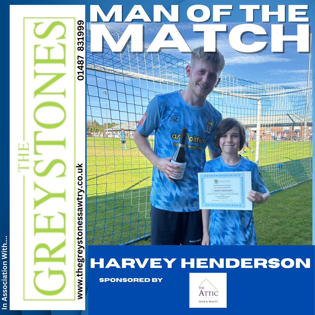 St Neots Town F.C. Official (@stneotstownfc) on Twitter photo Today’s Saints supporters’ man of the match - in association with Greystones Sawtry - for the second game running - <a href="/Harvhendo4/">Harvey Henderson</a> 👏👏👏👏
#wearesaints💙
#inittogether Today’s Saints supporters’ man of the match - in association with Greystones Sawtry - for the second game running - <a href="/Harvhendo4/">Harvey Henderson</a> 👏👏👏👏
#wearesaints💙
#inittogether