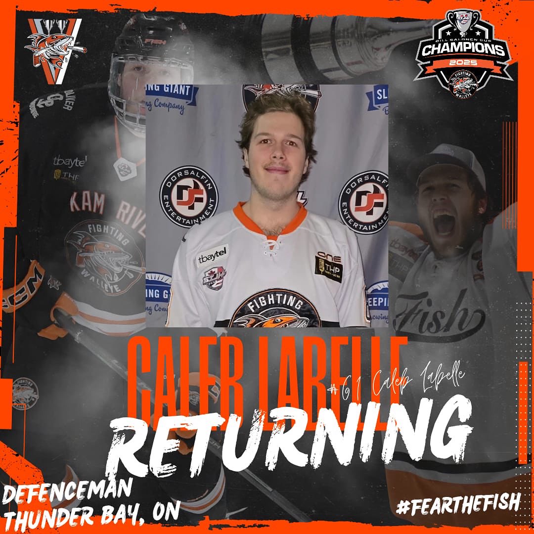🚨 Returning🚨

Big #16 is back for the Walleye! Caleb Labelle returns after recording 10 pts in 23 GP and helping us capture the Bill Salonen Cup. The franchises' all-time PIM leader brings his physical, shut-down style back to OP for his 20-year-old season. 

Welcome back!