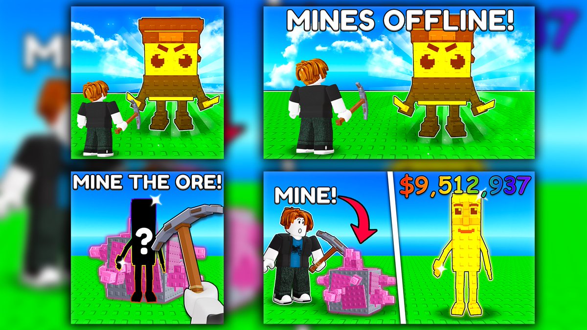 2 thumbnails + Icons for ‘Mine a Brainrot’ ⛏️🪨

📩DM and order today!  
🤠Breakingblox on Discord! 

#ROBLOX #RobloxDevs #RobloxDev #RobloxArt #RobloxGFX