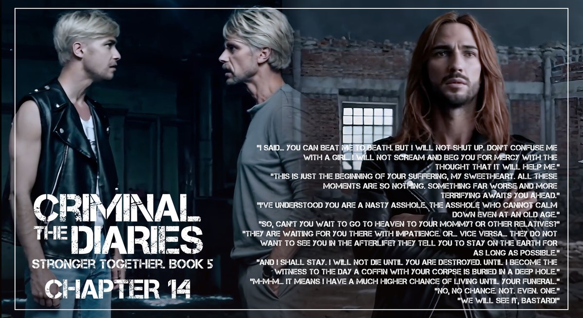 The Criminal Diaries. Chapter 14 is here!

What does someone do when they're captured, tortured, and lose their strength? Beg for mercy? Give up? Scream for help? Well, someone chose a different path!

All Links: estrellarose.tk/online/the-cri…

#writer #writtingcommunity #books #writing