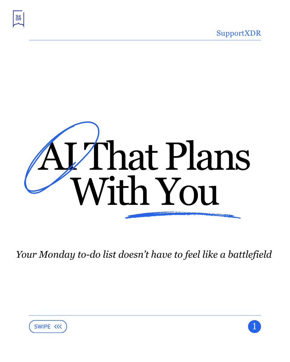 SupportXDR's tweet image. &quot;Your Monday mess ≠ your Monday destiny.🙃

 SXDR Copilot turns chaos → clarity.

 AI that plans with you.🚀

Swipe through to see how SXDR copilot is your new game changer!

Follow for more.✨

 #SXDRCopilot #AIWorkspace #Productivitytols #Efficiency #Saas #Copilot