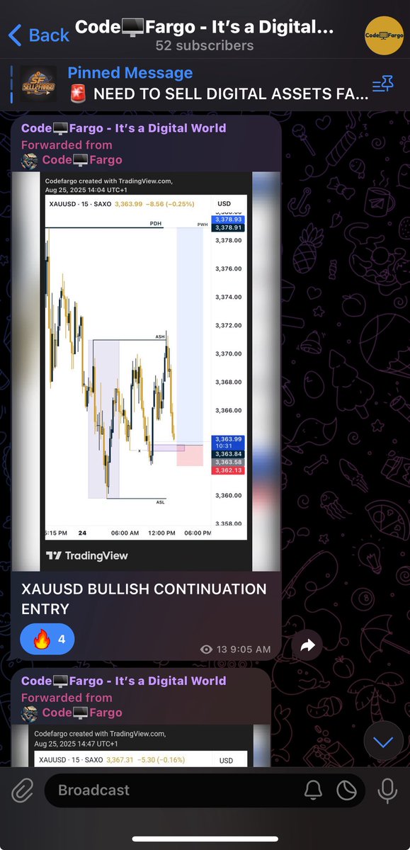 codefargo's tweet image. #xauusd today was on 🔥 over 7x ROI banked 🤝 both on my telegram public and private mentorship community. 

LINK IN BIO 💪