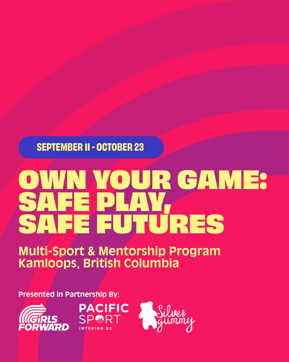 girlsforwardca's tweet image. Calling all girls ages 8–12 in Kamloops! Join us this fall for Own Your Game: Safe Play, Safe Futures - a FREE 6-week multi-sport &amp;amp; mentorship program.

📍 Tournament Capital Centre, Kamloops
📅 Wednesdays | Sept 11 – Oct 23
🕔 5:00–6:30 PM

eventbrite.ca/e/own-your-gam…