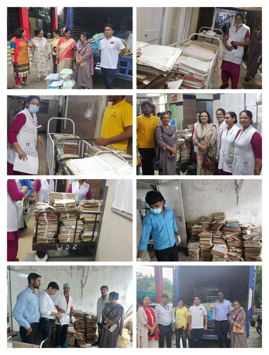 KayakalpUnit with GenStore &amp;WWWF NGO org Recycling initiative of exchanging 2775 kg of discarded old registers with recycled paper for Med, Micro, Path, Radio, Obs&amp;Gyn, Peds Dept under guidance of Director Dr S Bansal &amp; in presence of Addl MS, HoDs, OIC,NOs under Kayakalp Manthan
