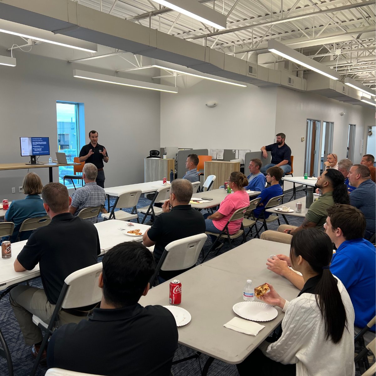 CompStructural's tweet image. Shoutout to Andrew Kays for putting together a great lunch and learn over the AISC Code of Standard Practice for the Indiana Steel Fabricating Inc team. We deeply value our partnership and the chance to learn and grow together.