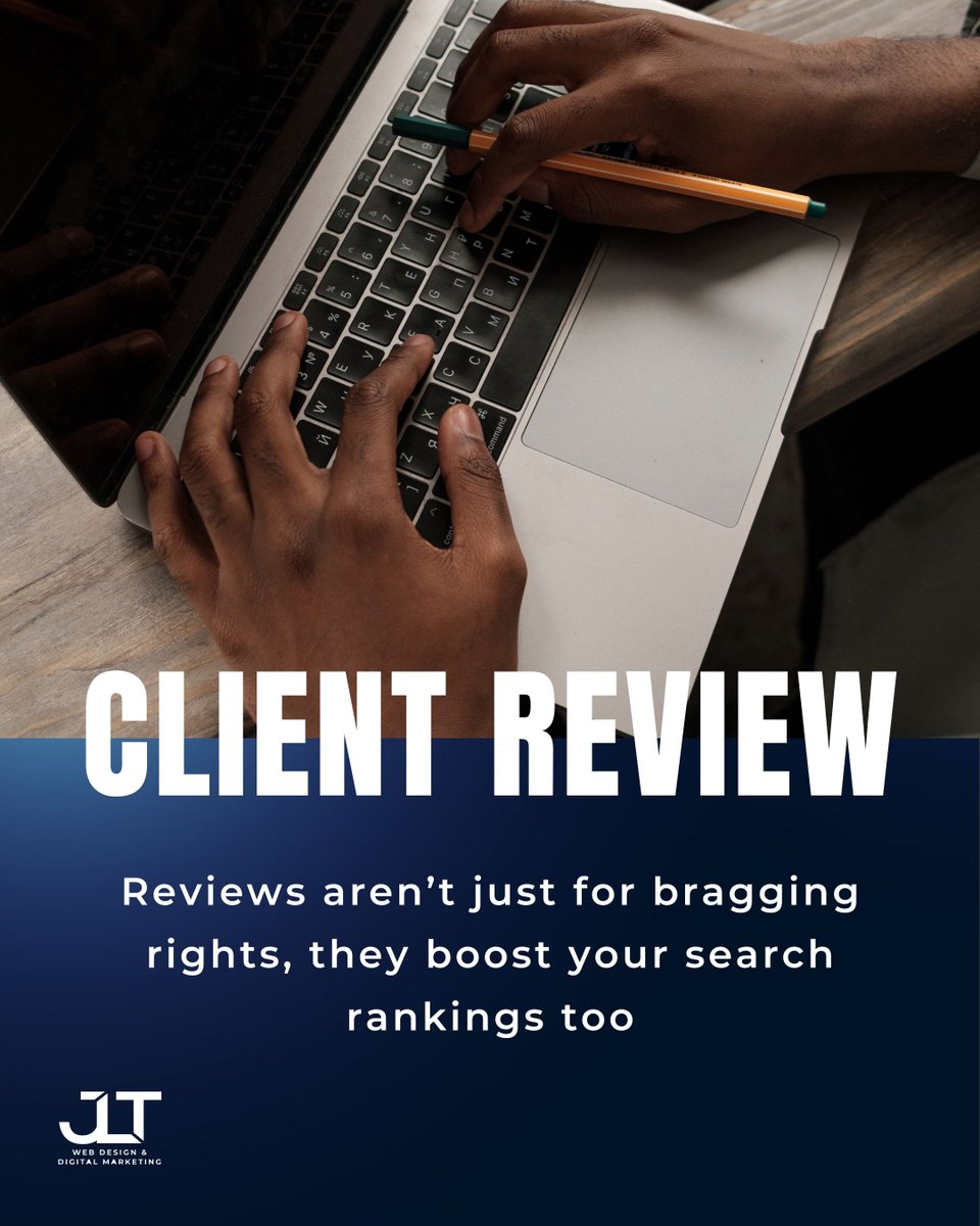 jlt_web's tweet image. Reviews boost trust + search rankings, helping your business stand out when people look for services like yours. Encourage happy customers to share their experience + always respond—it shows you care. 👉 More traffic, better rankings: jltwebsolutions.com/seo
 #JLTWebSolutions