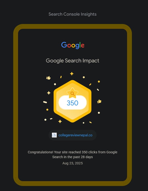 We just crossed 100 + users!

Heartfelt gratitude to everyone for this love and trust ❤️

visit: collegereviewnepal.co

CollegeReviewNepal - Choose your college wisely!

#collegereviewnepal